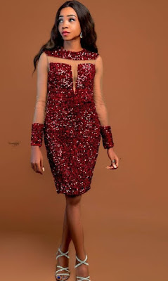 Latest Sequins Gown Styles in Nigeria
