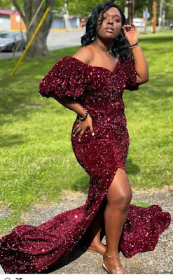 Latest Sequins Gown Styles in Nigeria