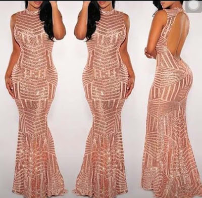 Latest Sequins Gown Styles in Nigeria