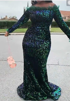 Latest Sequins Gown Styles in Nigeria