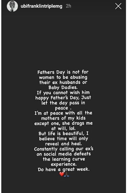 Ubi Franklin Ubi Franklin advises baby mamas