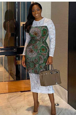 Ankara and lace styles Ankara and Lace Styles Combination