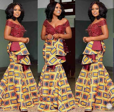Ankara and lace styles Ankara and Lace Styles Combination