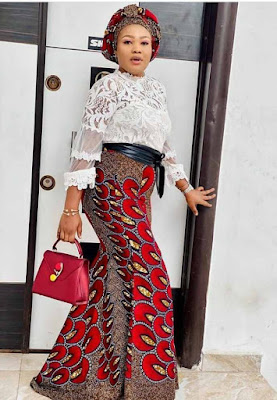 Ankara and lace styles Ankara and Lace Styles Combination
