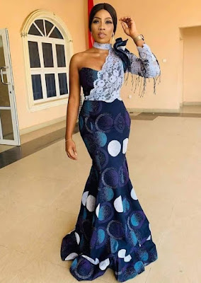 Ankara and lace styles Ankara and Lace Styles Combination