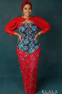 Ankara and lace styles Ankara and Lace Styles Combination