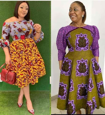 Latest Mix and Match Ankara Dresses
