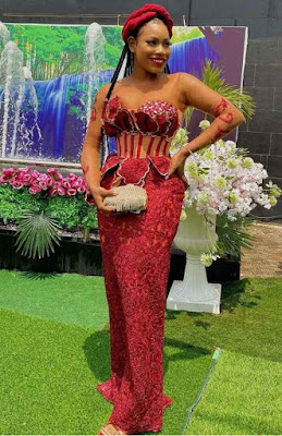 Wedding aso ebi styles with lace Nigerian Wedding Aso Ebi styles with lace