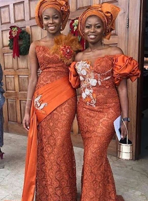 Wedding aso ebi styles with lace Nigerian Wedding Aso Ebi styles with lace