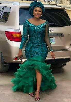 Wedding aso ebi styles with lace Nigerian Wedding Aso Ebi styles with lace