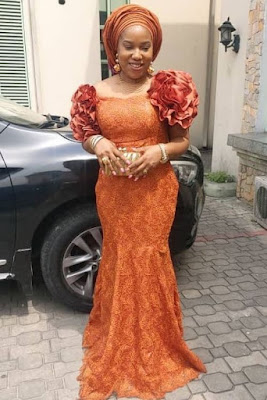 Wedding aso ebi styles with lace Nigerian Wedding Aso Ebi styles with lace