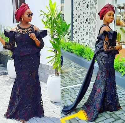 Wedding aso ebi styles with lace Nigerian Wedding Aso Ebi styles with lace