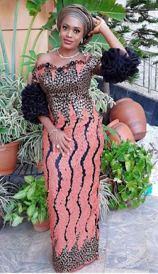 Wedding aso ebi styles with lace Nigerian Wedding Aso Ebi styles with lace
