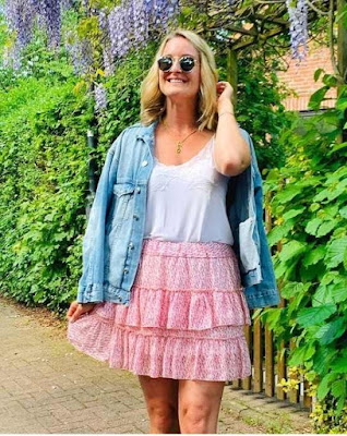 Pink skirt and Top Combination