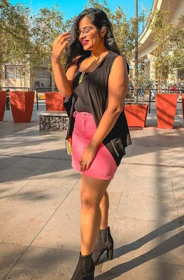 Pink skirt and Top Combination