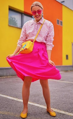 Pink skirt and Top Combination
