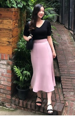 Pink skirt and Top Combination
