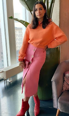 Pink skirt and Top Combination