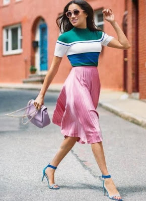 Pink skirt and Top Combination