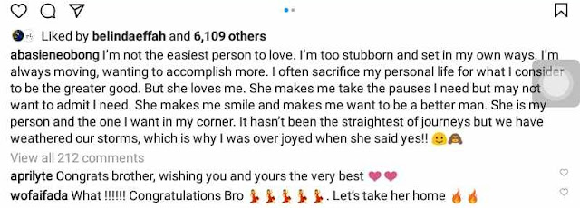 Ini and Abasi gets engaged