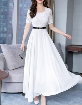 Latest Chiffon Gown Styles for Ladies