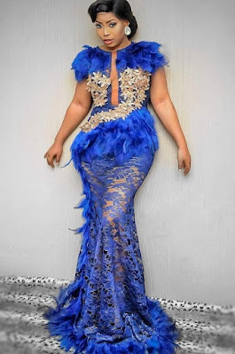 Royal blue lace styles for wedding