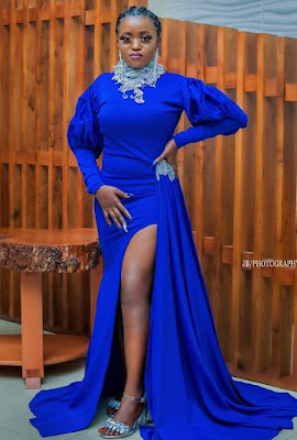 Royal blue lace styles for wedding