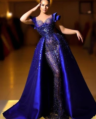 Royal blue lace styles for wedding