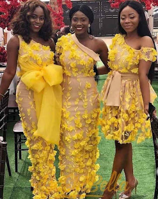 Yellow lace styles Yellow Lace Styles For Asoebi