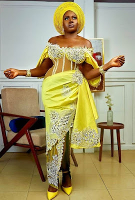 Yellow lace styles Yellow Lace Styles For Asoebi