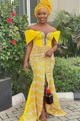 Yellow lace styles Yellow Lace Styles For Asoebi