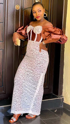 Latest White Lace Styles for Aso Ebi and Owambe