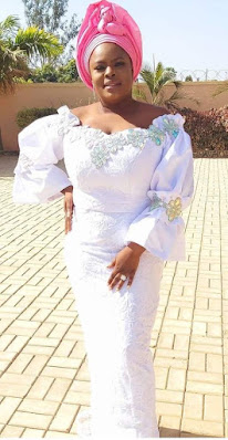 Latest White Lace Styles for Aso Ebi and Owambe
