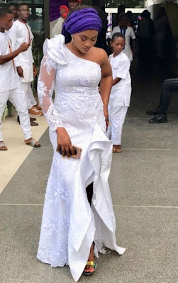 Latest White Lace Styles for Aso Ebi and Owambe