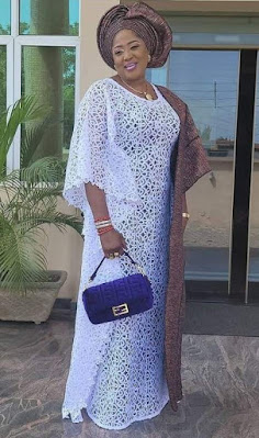 Latest White Lace Styles for Aso Ebi and Owambe