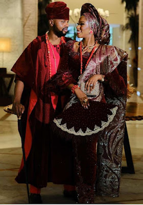 Native styles fom Adebola and Kehinde Wedding