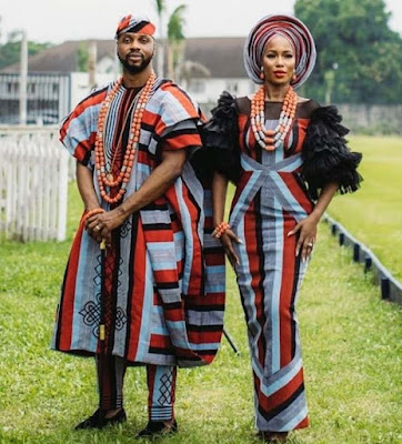 Native styles fom Adebola and Kehinde Wedding