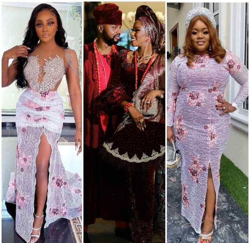 Celebrities native styles for Adebola and Kehinde Wedding