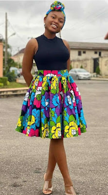 Ankara High Waist Skirts