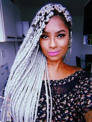 Grey braids styles