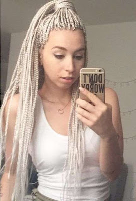 Grey braids styles