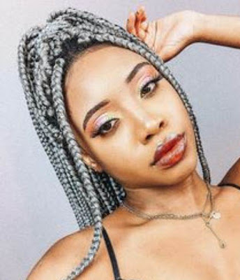 Grey braids styles
