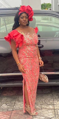 Pink Asoebi Styles Pink Asoebi Styles with Lace