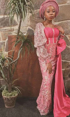 Pink Asoebi Styles Pink Asoebi Styles with Lace