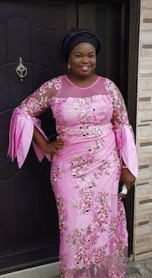 Pink Asoebi Styles Pink Asoebi Styles with Lace