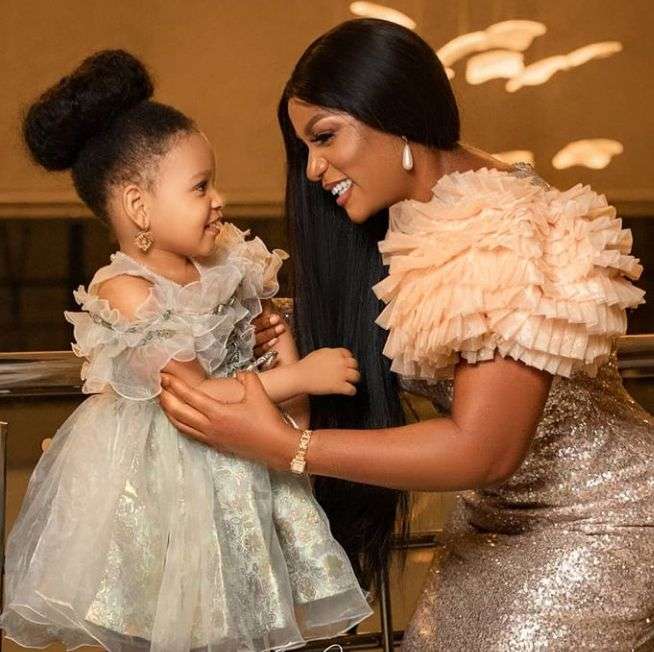 Queen Nwokoye and daughter Queen Nwokoye celebrates daughter's birthday