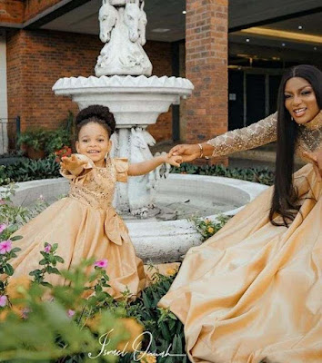 Queen Nwokoye and daughter Queen Nwokoye celebrates daughter's birthday