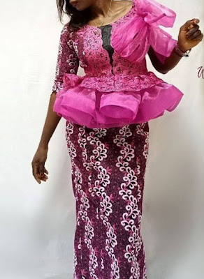 Peplum lace styles Peplum lace Asoebi Styles