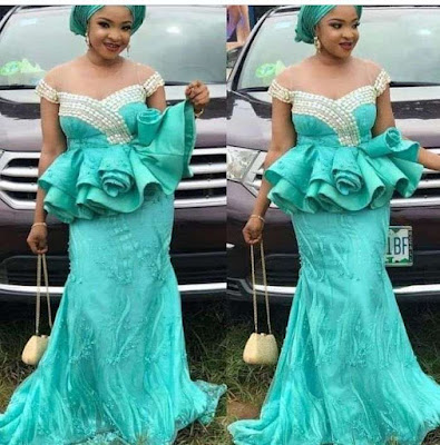 Peplum lace styles Peplum lace Asoebi Styles
