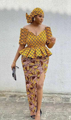 Nigerian Ankara Skirt and Blouse Styles for Ladies
